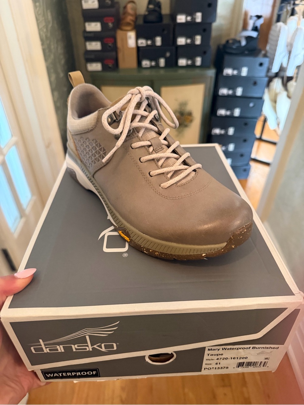 Dansko Womens Taupe Waterproof Casual Shoe